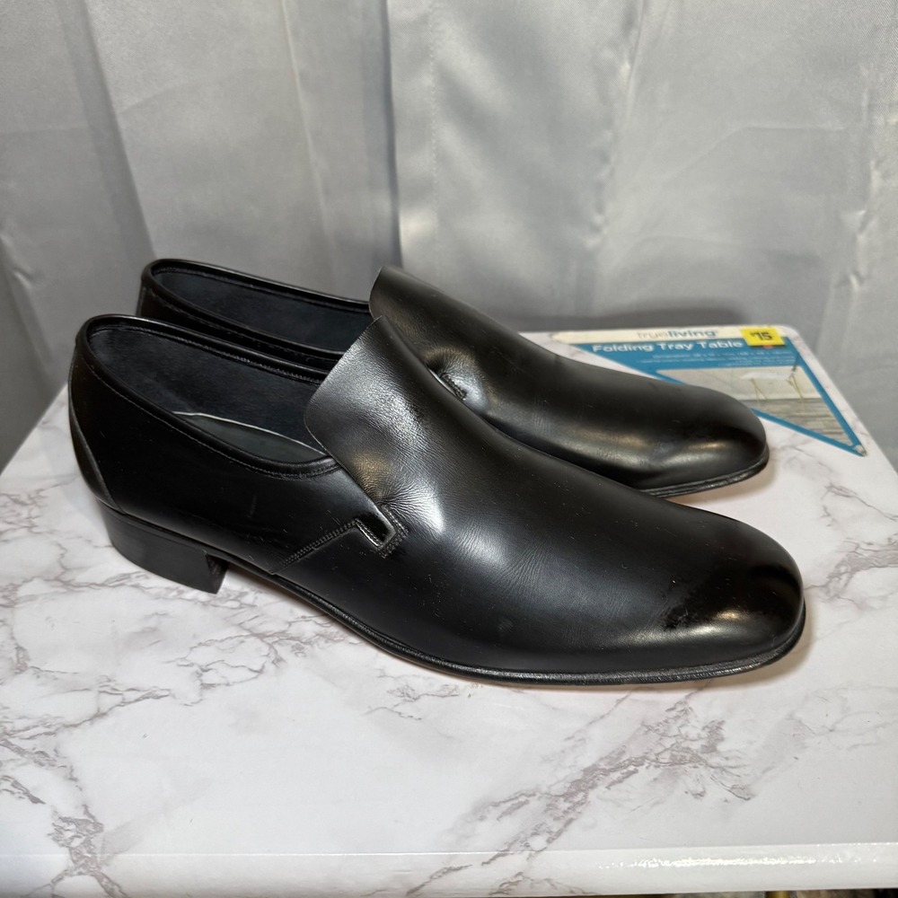 Bally Continentals Loafers Mens 13 AAA Black Leather Slip On Dress Shoes Swiss